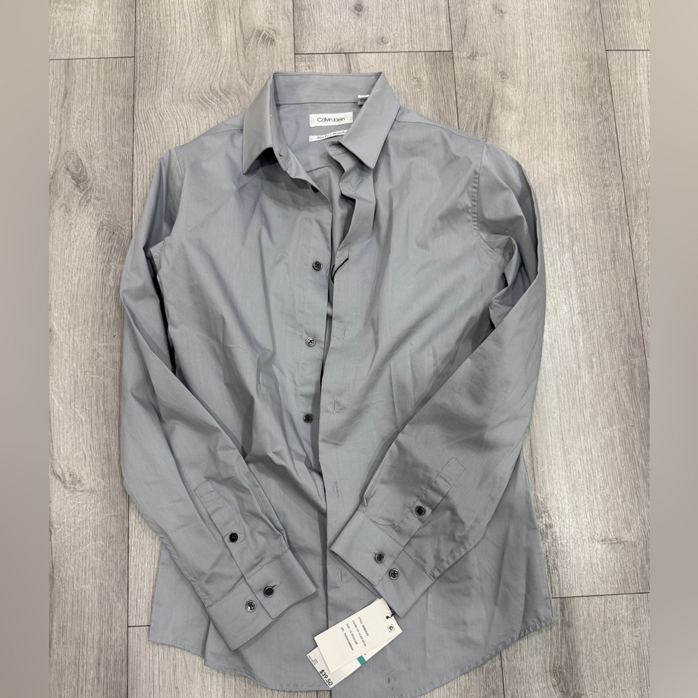 Calvin Klein Youth Gray Dress Shirt